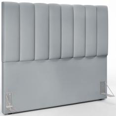 Cabeceira Cama Box Casal 140 cm Dália W01 Suede Cinza - Lyam Decor