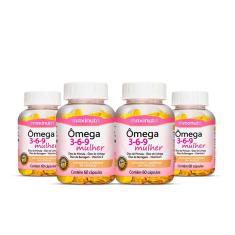 Kit 04 Ômega 3-6-9 Mulher 60 Capsulas Maxinutri