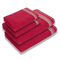 Jogo De Toalhas Luxury Soft Beka Banho + Rosto Luxo Cereja