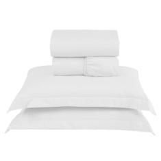 Jogo de Lençol King 4 Peças Percal 300 Fios Charme com Aba Americana -