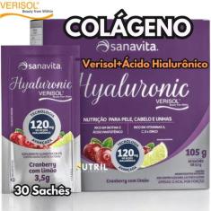 Colágeno Hidrolisado Verisol c/ Ácido Hialurônico 120mg Sanavita Hyalu