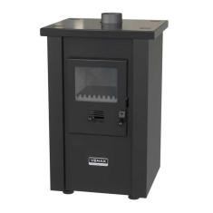 Calefator A Lenha Dupla Combustão Vulcano Preto Fosco - Venax