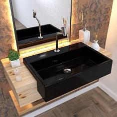 Kit Cuba Xrt55 Torneira Pratika 1060 Meta Válvula 1 Polegada Sifão Flexível Pvc Compace Preto