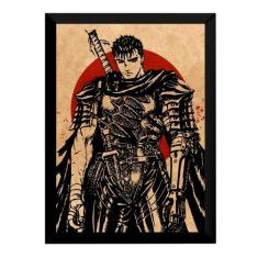 Quadro Decorativo Berserk Arte Anime Poster Moldurado
