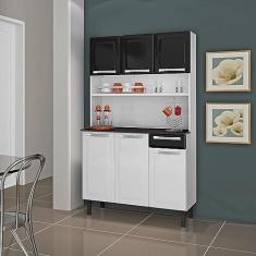 Kit Cozinha Rose Compacta Itatiaia em Aço 6 Portas 1 Gaveta Branca I3g1-105