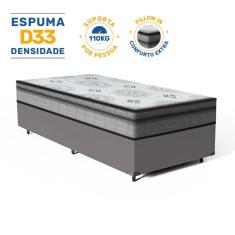 Cama Box com Colchão Espuma D33 Pillow In Anjos Ortosleep Solteiro 88x188x57cm