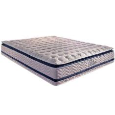 Colchão Queen Molas Ensacadas Visco Gel   MasterPocket Blue Pillow Top