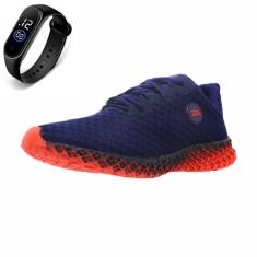 Tenis Feminino Esporte  de Amarrar Academia Ortopêdico + Relógio - ASC