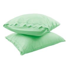 Jogo De Lençol Bordado Inglês Micropercal King 300 Fios 3pçs - Eurotéx