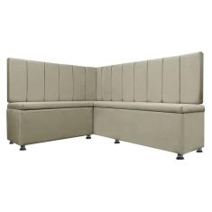 Canto Alemão Ripado 4 Lugares 1,25x1,60m Veludo - SOFA STORE