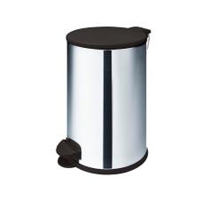 Lixeira de Pedal Aço Inox 12L Com Tampa Preto - Martinazzo, Organize