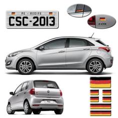 Kit Adesivo Resinado Bandeira Alemanha Placa Coluna Traseira - SPORTIN