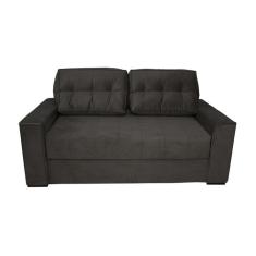 Sofá-Cama 3 Lugares Casal Murilo Veludo Marrom Escuro