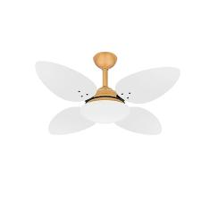 Ventilador Teto 4 Pás MDF Branca Quarto Pétalo Ventax 220V