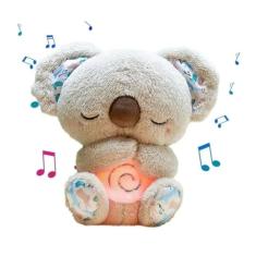 Naninha Respira Soninho, Pelúcia que Respira com Som Relaxante para Sono Tranquilo | Pelúcia Calmante com Luzes (Coala)