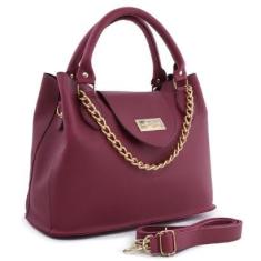 Bolsa Tiracolo Elegante Com Corrente Alça Transversal Removível E Bolso Externo-Feminino