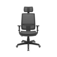 Cadeira Presidente Brizza Back 3D Sintetico Apoio Plaxmetal