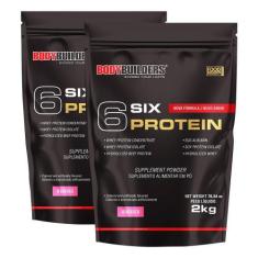 KIT 2x 6 Six Protein 2kg - Bodybuilders, Morango