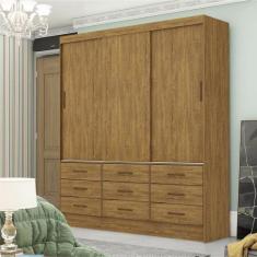 Guarda Roupa Casal 3 Portas de Correr 9 Gavetas Sevilha Carioca Móveis