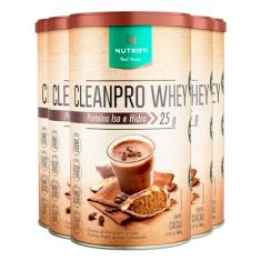 Kit 5 Clean Pro Whey Hidrolisado Cacau Nutrify 450g