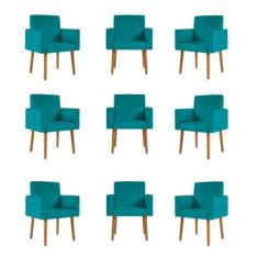 Kit 09 Cadeiras Poltronas Decorativa - Escritório - Recepção - B BALAQ