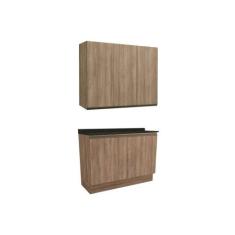 Cozinha Modulada Completa Maxxi 3 Peças (1Aéreo+1Balcão+1Complemento) 