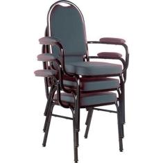 Kit com 3 Cadeiras para Auditório Linha Hotel Cinza