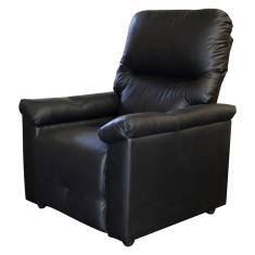 Poltrona Matrix Vegas Com Encosto Reclinável Em Corino - Preta Preto