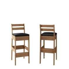 Conjunto Com 02 Banquetas Gourmet Cedro Gold 11c