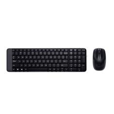 Kit Teclado e Mouse Sem Fio Logitech MK220 Preto