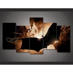 Quadros Decorativos 5 Peças Batman Morcego Filmes