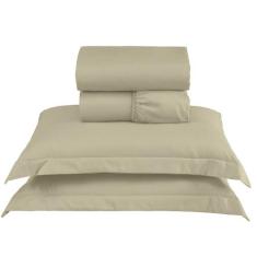 Jogo de Lençol Queen 4 Peças Percal 300 Fios Charme com Aba Americana 