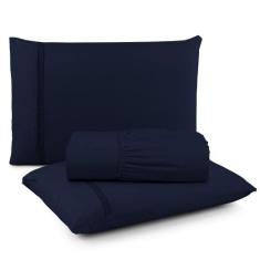 Jogo de Lençol King 3 Peças Percal 300 Fios Ponto Infinito - Linda Cas