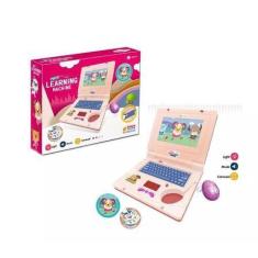 Brinquedo Laptop infantil musical interativo com mouse Rosa - TOYS