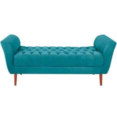 Recamier Grecia 150cm Suede Azul Mpassos Azul - Passos Móveis