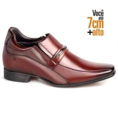 Sapato Social Couro Rafarillo Masculino Elástico Salto 7cm-Masculino