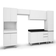 Armário de Cozinha Completa Top Class 5 Peças com 10 Portas Branco - B