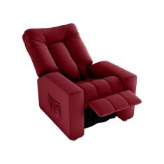 Poltrona Do Papai Reclinável Pallas Veludo Vinho Matrix