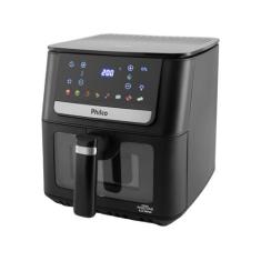Air Fryer Philco 6,5L Visor Glass e Redstone 1700W PAF65A, Preto e Ino