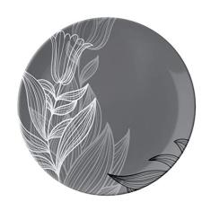 Plantas de flores coloridas Placa decorativa de porcelana Salver Prato de jantar