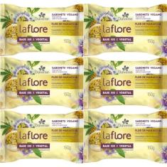 6UN Sabonete Vegetal La Flore Flor De Maracuja 150g Davene (6)