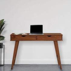Mesa Escrivaninha Madeira 2 Gavetas Retro Milo
