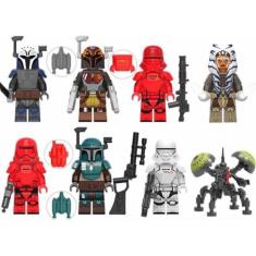 Bonecos Blocos Montar Mandalorian Sabre Negro Trooper Buzz