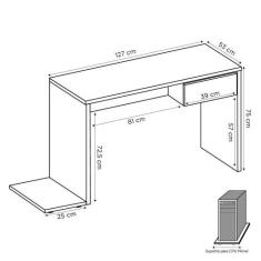 Mesa para Computador Notebook Desk Game DRX 8000 1 Gaveta - Mpozenato 