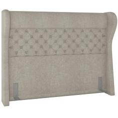 Cabeceira Cama Box Queen 160 cm P05 Madrid Bouclê Creme - Lyam Decor
