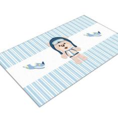 Tapete Infantil Ursinho Aviador 60x120 Antiderrapante - Style Brazil, 