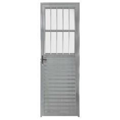 Porta de Alumínio Brilhante de Entrada Social Hale Esquadrias - Lado D