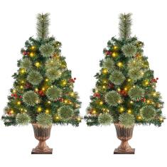 Árvore de Natal de mesa Yaheetech 91 cm, pacote com 2 luzes LED