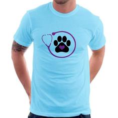 Camiseta Medicina Veterinária Patinha - Foca na Moda, Azul bebê, GG