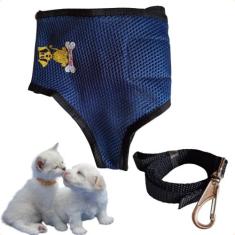 Coleira Peitoral Cachorro E Gato, Conjunto De Guia + Coleira Tipo Cole